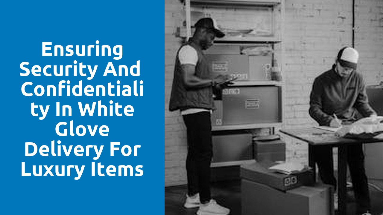 Ensuring Security and Confidentiality in White Glove Delivery for Luxury Items